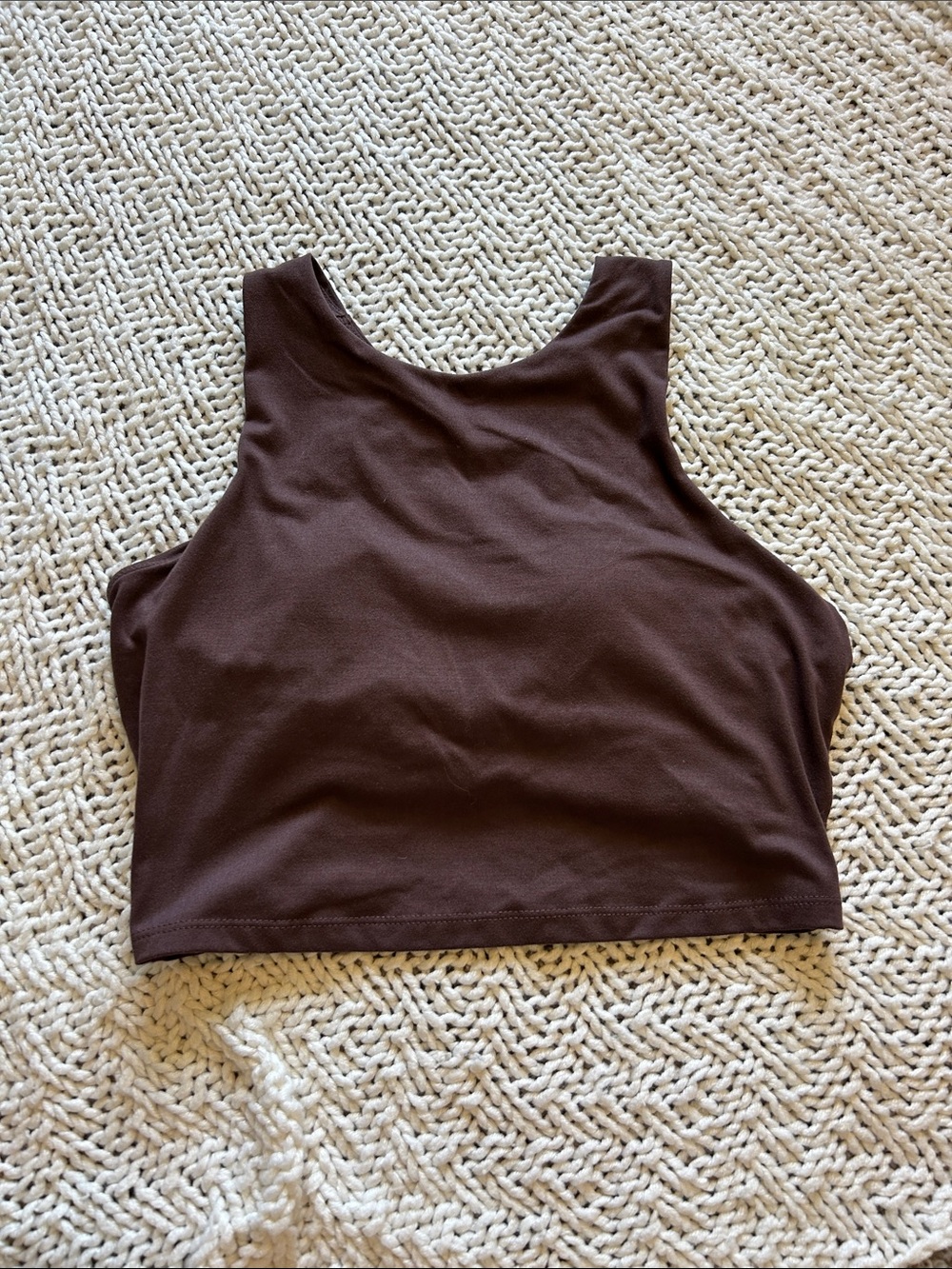 Kyodan Chocolate Brown Cropped Tank Top